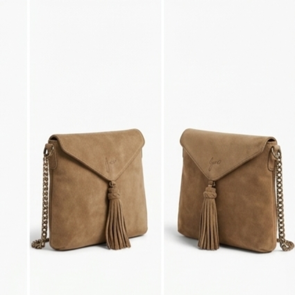 Joie Suede Tassel Crossbody Bag - Taupe - Picture 6 of 6